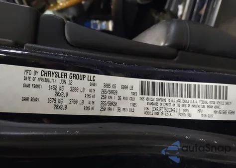 2012 Jeep Grand Cherokee Overland из США, поврежденный, VIN 1C4RJFCT5CC346111